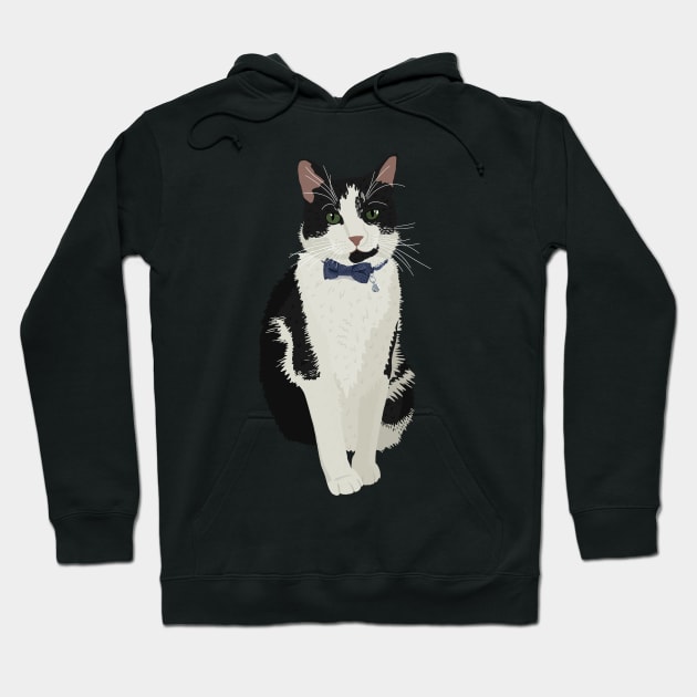 Milo the cat Hoodie by quirkyandkind